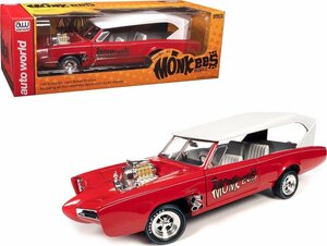 Autoworld オートワールド 1/18 モンキーモービル Monkeemobile Red with White Top and Interior The Monkees with Four Monkees Figure