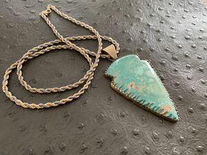  Navajo group .Chester Kahn brass made. big pendant top * super Vintage!Navajo Indian jewelry 