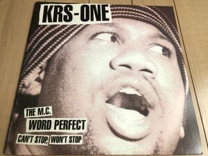 ◇KRS-One//CAN'T STOP, WON'T STOP/THE MC/WORD PERFECT【US/1996盤/12inch】