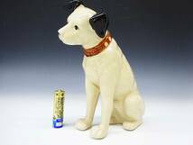 ◆(TH) 昭和レトロ雑貨 Victor ビクター犬 ニッパー 高さ 約16cm 陶器製 オブジェ 置物 企業物 ノベルティグッズ インテリア雑貨_画像1