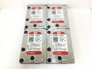 〇【4台セット】Western Digital WD20EFRX 2TB SATA 3.5インチ WD Red 消去済 正常 内蔵ハードディスク 動作品