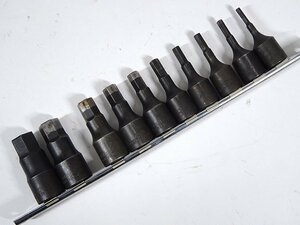 緑屋Re■ 工具　Ko-Ken コーケン　ヘキサゴンソケット　差込12.7sq 10点まとめて　4～19mm　六角　レンチ　z/km/1-378/29-6#60