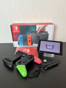 12109-09★任天堂 Nintendo Switch HAC-001 本体 Pro コントローラー ソフト あつまれどうぶつの森★