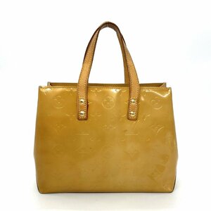 LOUIS VUITTON ルイヴィトン LV ヴェルニ リードPM ノワゼット ハンドバッグ ミニトート エナメルレザー イエロー系 M91334