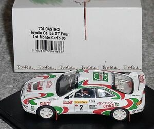 704 1/43 Toyota Celica GT4 Castrol 2 номер can knen Monaco 1995 Celica GT Four TOYOTA Monte Carlo Rally 