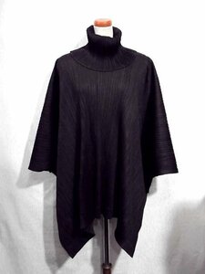 ◆超美品◆PLEATS PLEASE ISSEY MIYAKE プリーツプリーズ イッセイミヤケ*変形*ポンチョ*サイズ3*プルオーバー*ブラウン*日本製