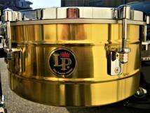 LP Tito Puente Timbales 14″ & 15″ Shells, Solid Brass (スタンド、ケース付)_画像4