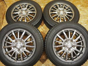 ★冬用★185/65R15 6J+53 5H114.3 バリ溝 スタッドレスタイヤSET アイスガード 中古 美品 ホイール レーベンDS5 1台分 フリード 5穴車 車検