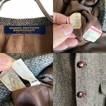 100円スタート70s80s Brooks Brothers ウールヘリンボーンツイード 2Bテーラードジャケットブレザー40ブルックスブラザー ビンテージ USA製_画像10