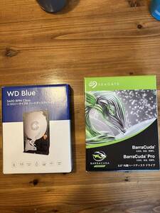 内蔵 HDD 8TB×2 Seagate BarraCuda(ST8000DM004)/Western Digital(WD80EAZZ-EC)