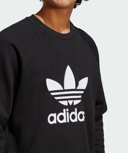 【新品sizeXL】adidas Originals アディカラー クラシックス トレフォイル スウェット 黒 品番BVB49 定価8800円 アディダス オリジナルス