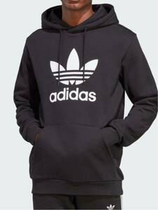 【新品size2XL】adidas Originals クラシックス トレフォイル パーカー 黒 品番BVB95 定価9900円 アディダス オリジナルス スウェット