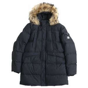 未使用品△PYRENEX ピレネックス WINSTON FUR ラクーンファー フーデッド WZIP ダウンコート/ダウンジャケット ブラック XL メンズ 冬物◎