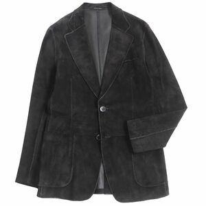  прекрасный товар *GUCCI Gucci Tom Ford период все n задний кожа одиночный жакет / tailored jacket темно-коричневый 46 Италия производства мужской 