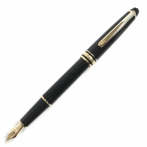 良品▼MONTBLANC モンブラン マイスターシュテュック クラシック ホワイトスター ペン先14K 万年筆 ブラック×ゴールド Mニブ ドイツ製