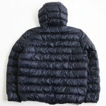 極美品●2020年製 MONCLER モンクレール EMAS/エマス ロゴワッペン付 フーデッドダウンジャケット ダークネイビー 大きいサイズ6 正規品_画像4