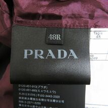 美品□PRADA/プラダ 無地 シングルジャケット/テーラードジャケット/ブレザー ブラック 48R イタリア製 正規品 メンズオススメ◎_画像7