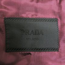 美品□PRADA/プラダ 無地 シングルジャケット/テーラードジャケット/ブレザー ブラック 48R イタリア製 正規品 メンズオススメ◎_画像6