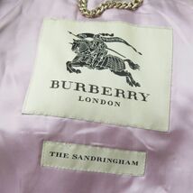 極美品◎正規品 BURBERRY LONDON バーバリー ロンドン 3994453 SANDRINGHAM サンドリンガム カシミヤ100％ トレンチコート パープル系 38_画像7