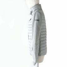 【ドンドン見直し】美品☆PORSCHE ポルシェ 2018年 WAP713 ロゴパッチ付 ニット切替 ZIP UP 中綿入りジャケット/ブルゾン グレー XS_画像2