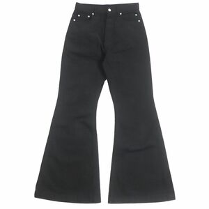 極美品□22AW Rick Owens/リックオウエンス RU02B2335-CF BOLAN コットン ブーツカットジーンズ/フレアデニムパンツ ブラック 29 伊製