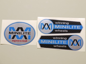 [ Mira Gino ] minilite special L700S emblem decal sticker MINILITE[ satin silver carbon blue ]