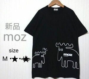 moz オーバーサイズプリント Tシャツ Mサイズ ブラック