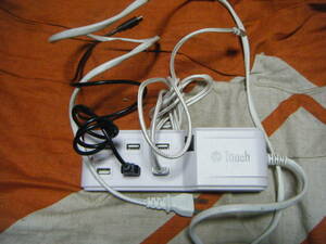 ●Touch 6ポートUSBタップ充電器 コード1.5m SPD-USB603●