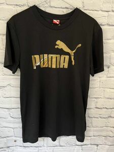 プーマ PUMA プリントTシャツ Mサイズ 黒 中古