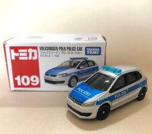 トミカ　フォルクスワーゲン　ポロ　パトロールカー　No.109　2016　ミニカー　TOMICA　同梱可 VOLKSWAGEN POLO POLICE CAR (Emrk_twn)