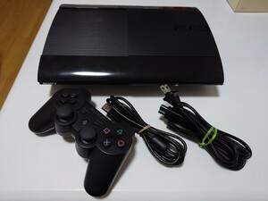 SONY PlayStation3 CECH-4000C（チャコールブラック）コントローラ、電源ケーブル付 （中古品）