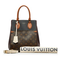 ルイ ヴィトン モノグラム フォールドトート MM ハンドバッグ ショルダー 2WAY M45409 ワインレッド PVC レザー LOUIS VUITTON 【中古】_画像1