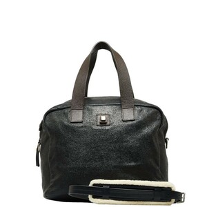 セリーヌ ハンドバッグ ショルダーバッグ 2WAY ブラック ブラウン レザー レディース CELINE 【中古】