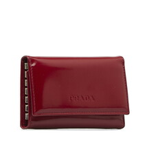 プラダ キーケース M25 レッド パテントレザー レディース PRADA 【中古】_画像2