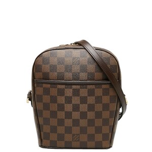 ルイ ヴィトン ダミエ イパネマPM 斜め掛け ショルダーバッグ N51294 ブラウン PVC レザー レディース LOUIS VUITTON 【中古】