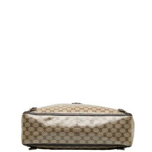 グッチ GGクリスタル ハンドバッグ トートバッグ ブラウン ベージュ PVC レザー レディース GUCCI 【中古】_画像4