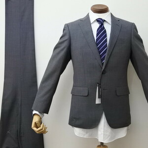 新品 THE SUIT COMPANY 2ボタングレーピンストライプ2パンツスーツ(165cm-6Drop) ザスーツカンパニー｜162