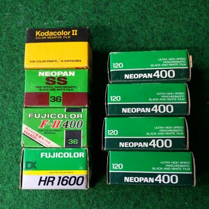 【未使用・未開封】NEOPAN 400 SS kodacolorⅡ FUJICOLOR F-Ⅱ 400 HR1600 期限切れ 8点セット FUJIFILM フジカラー