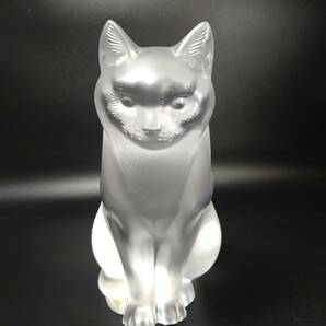 ラリック LALIQUE 『座る猫』 ネコの置物 ペーパーウェイト フィギュア の画像1