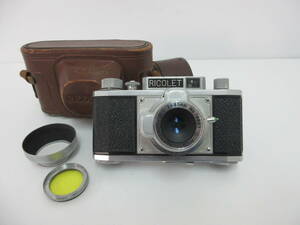 中古 カメラ RICOH RICOLET フィルムカメラ レンジファインダー ANASTIGMAT 1:3.5 f=45㎜ ※動作未確認 ／F