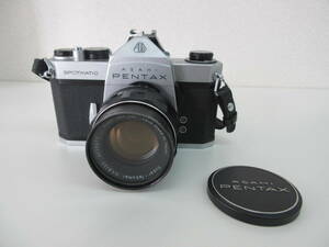 中古 カメラ PENTAX ペンタックス SP SPOTMATIC ボディ シルバー / Super-Takumar 1:1.8/55mm ※動作未確認 ／Q