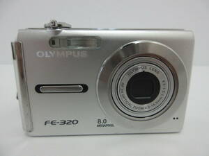 中古 カメラ OLYMPUS オリンパス FE-320 デジタルカメラ 8.0MEGAPIXEL シルバー ※動作未確認 ／T