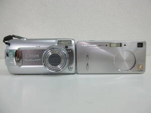 中古 カメラ Canon キャノン PowerShot A470 PC1267 デジタルカメラ ※通電のみ確認済 / Panasonic パナソニック DMC-F1 ※動作未確認 ／R