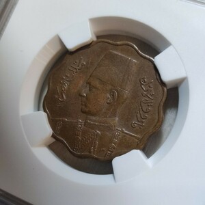 1円スタート！ NGC エジプト AU DETAILS 1943 10 Milliemes アンティークコイン モダンコイン