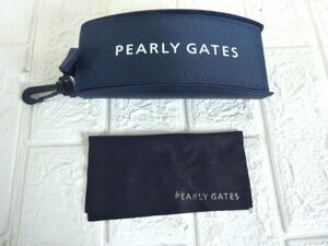 T843ｂ 未使用品 PEARLY GATES パーリーゲイツ メガネケース サングラスケース ゴルフ用品 メガネ拭き付 フック付 GOLF 眼鏡 ケース
