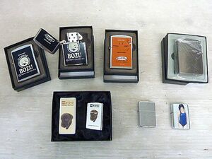 t3 未使用含む オイル ライター ジッポ Zippo/その他 等 様々 7点 まとめ KINDOM OF HAWAII-COAT OF ARMS/BOZU/THE DOG&灰皿/やっちゃん 他