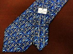 !RA1317! beautiful goods Courreges [ blue fruits * leaf ] necktie!