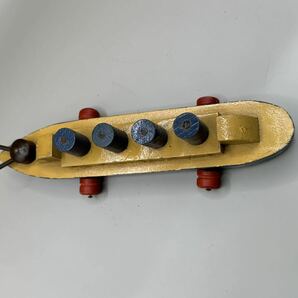 貴重 戦前戦中 戦艦 木製玩具 19.5cm 軍艦 の画像5