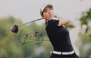 ☆渋野日向子　直筆サインフォト/写真　2019AIG全英女子オープン優勝・日本LPGA優勝６回　シブコ