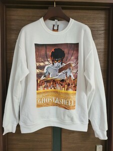 1円～! 送料無料 WACKO MARIA ワコマリア GHOST IN THE SHELL 攻殻機動隊 CREW NECK SWEAT SHIRT スウェット トレーナー L 白 ホワイト